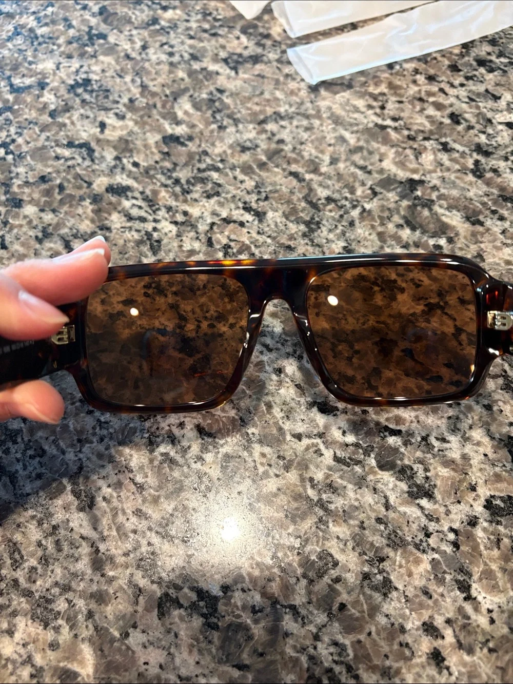MCM Tortoiseshell Sunglasses with Crossbody Pouch